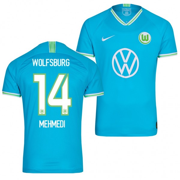 Men's VfL Wolfsburg Admir Mehmedi Away Jersey 19-20 Blue