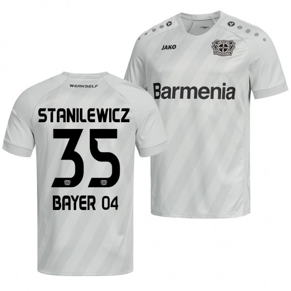 Men's Bayer Leverkusen Adrian Stanilewicz Jersey Third 19-20 White
