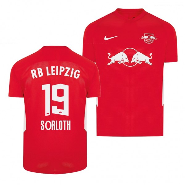 Men's Alexander Sorloth RB Leipzig Fourth Jersey Red 2020-21 Replica