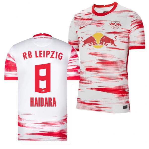 Men's Amadou Haidara RB Leipzig 2021-22 Home Jersey Red Replica