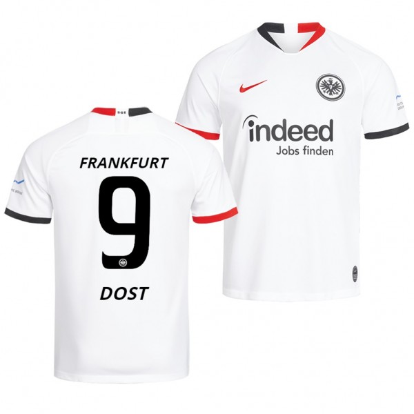 Men's Eintracht Frankfurt Bas Dost Jersey Away 19-20 Short Sleeve