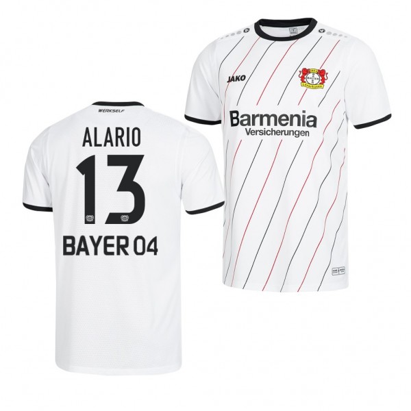 Men's Bayer Leverkusen Lucas Alario Away White Jersey