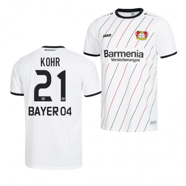 Men's Bayer Leverkusen Dominik Kohr Away White Jersey
