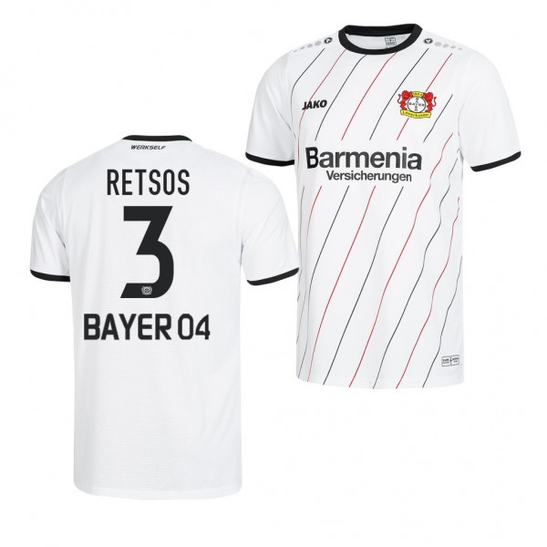 Men's Bayer Leverkusen Panagiotis Retsos Away White Jersey