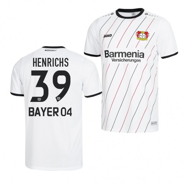 Men's Bayer Leverkusen Benjamin Henrichs Away White Jersey