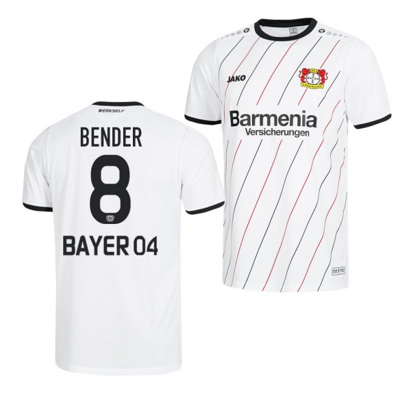 Men's Bayer Leverkusen Lars Bender Away White Jersey