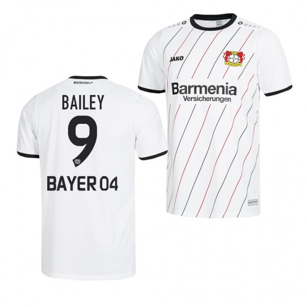 Men's Bayer Leverkusen Leon Bailey Away White Jersey