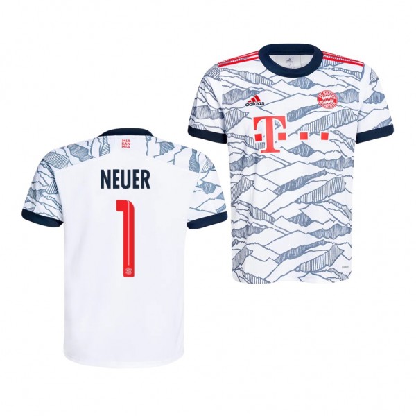 Youth Manuel Neuer Jersey Bayern Munich 2021-22 White Third Replica