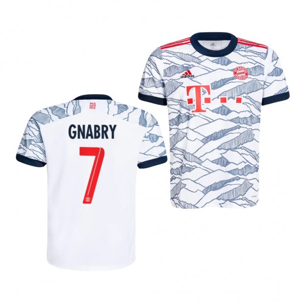Youth Serge Gnabry Jersey Bayern Munich 2021-22 White Third Replica