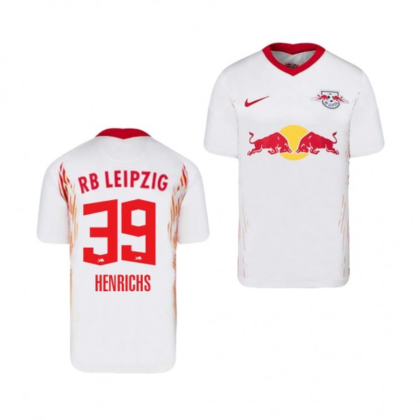 Men's Benjamin Henrichs RB Leipzig Home Jersey White 2020-21 Replica