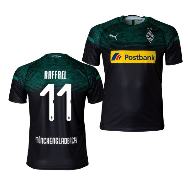 Men's Borussia Monchengladbach Raffael Away Black Jersey