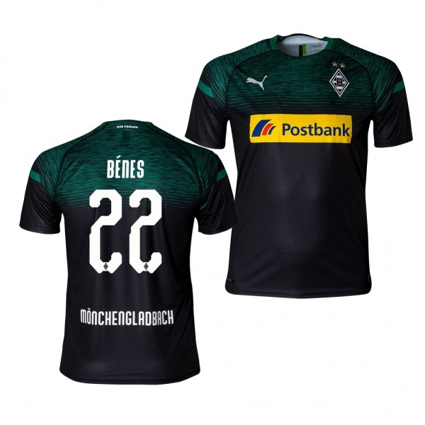 Men's Borussia Monchengladbach Laszlo Benes Away Black Jersey