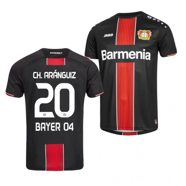 Men's Bayer Leverkusen Charles Aranguiz Jersey Away 19-20 Short Sleeve