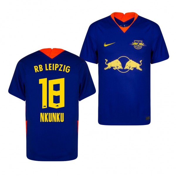 Men's Christopher Nkunku RB Leipzig Away Jersey Navy 2020-21 Replica