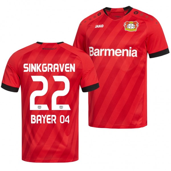 Men's Bayer Leverkusen Daley Sinkgraven Home Jersey