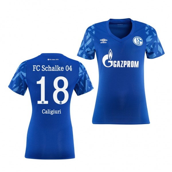Women's Schalke 04 Daniel Caligiuri 19-20 Home Jersey