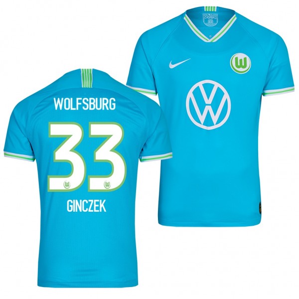 Men's VfL Wolfsburg Daniel Ginczek Away Jersey 19-20 Blue
