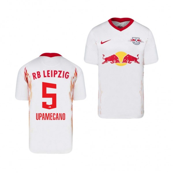 Men's Dayot Upamecano RB Leipzig Home Jersey White 2020-21 Replica