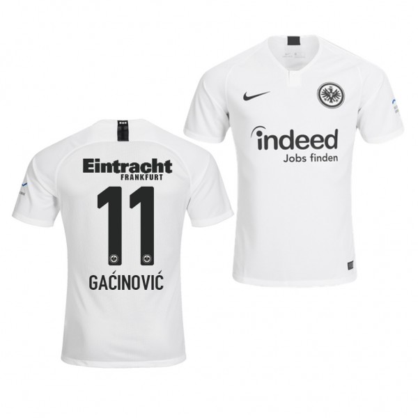 Men's Eintracht Frankfurt Mijat Gacinovic Away White Jersey