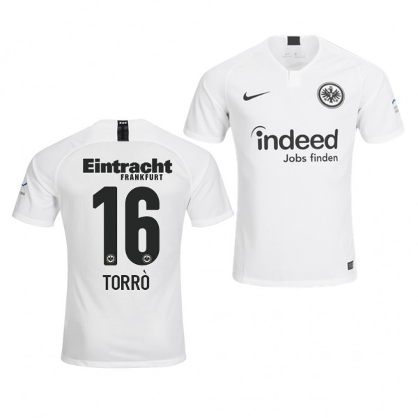 Men's Eintracht Frankfurt Lucas Torro Away White Jersey