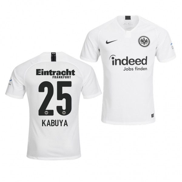 Men's Eintracht Frankfurt Patrice Kabuya Away White Jersey