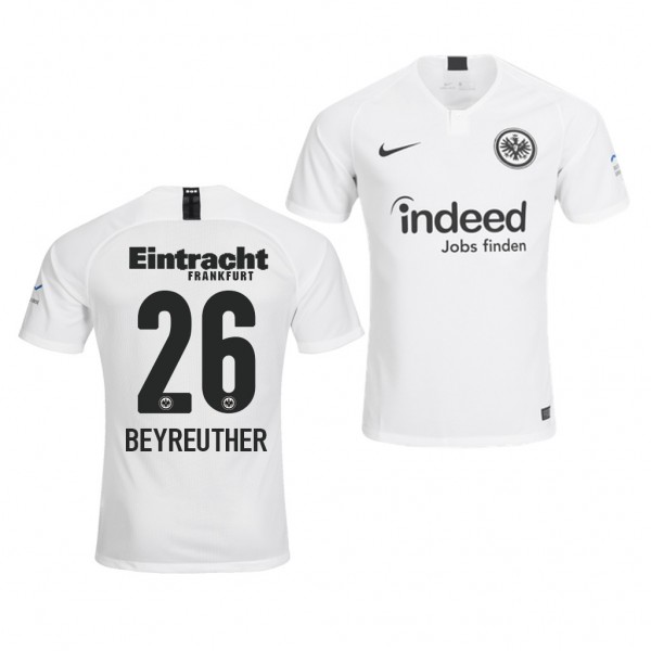 Men's Eintracht Frankfurt Deji-Ousman Beyreuther Away White Jersey