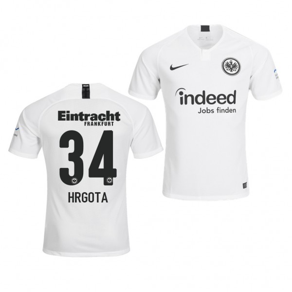 Men's Eintracht Frankfurt Branimir Hrgota Away White Jersey
