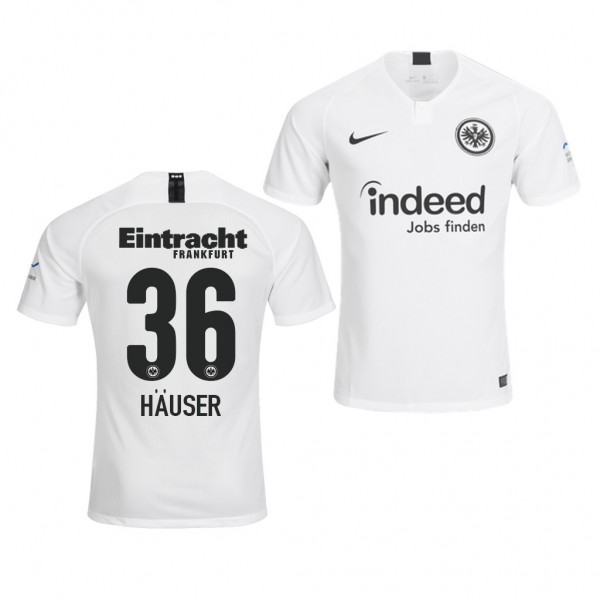 Men's Eintracht Frankfurt Mischa Hauser Away White Jersey