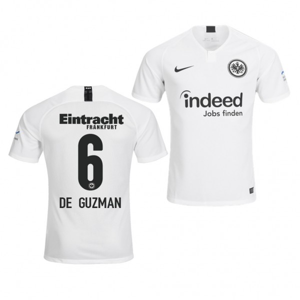 Men's Eintracht Frankfurt Jonathan De Guzman Away White Jersey