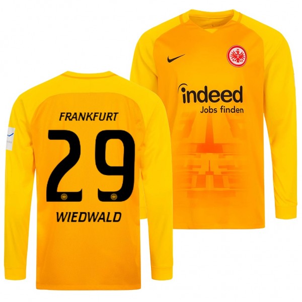 Men's Eintracht Frankfurt Felix Wiedwald Jersey Goalkeeper 19-20 Long Sleeve Nike