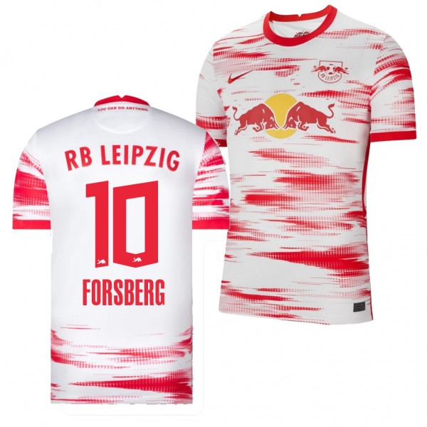 Men's Emil Forsberg RB Leipzig 2021-22 Home Jersey Red Replica