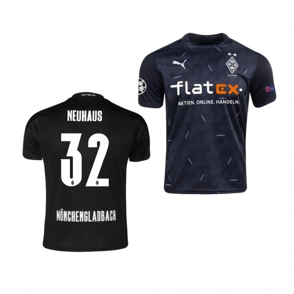 Men's Florian Neuhaus Borussia Monchengladbach Away Jersey White 2020-21 Replica