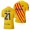 Men's Frenkie De Jong Barcelona Champions League Jersey Yellow Fourth