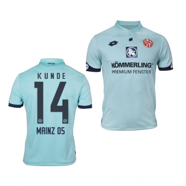 Men's FSV Mainz 05 Pierre Kunde Away Light Blue Jersey