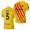 Men's Gerard Pique Barcelona Champions League Jersey Yellow Fourth