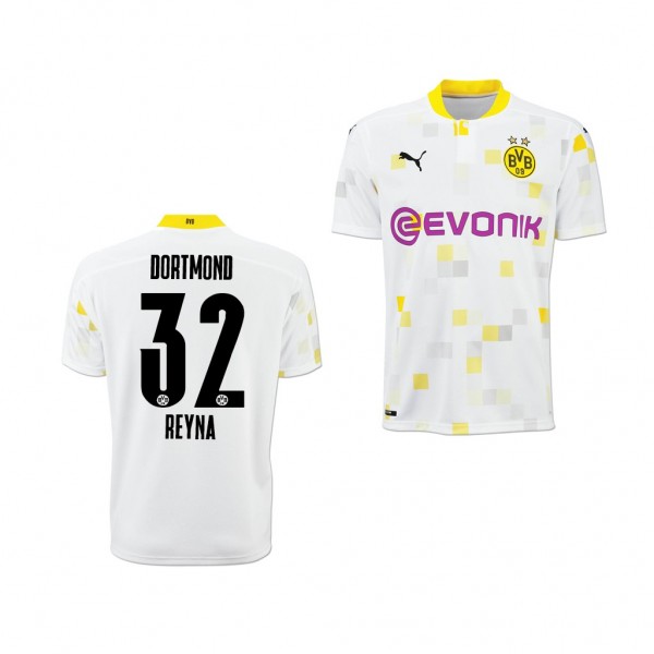 Men's Giovanni Reyna Borussia Dortmund Third Jersey White