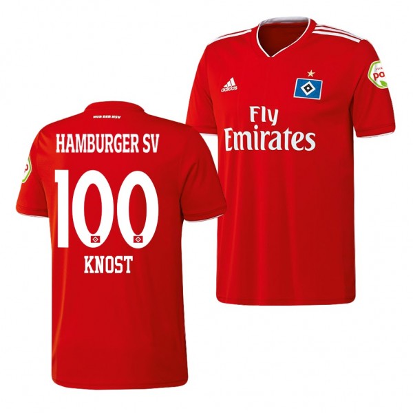 Men's Hamburger SV Tobias Knost Away Red Jersey