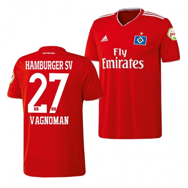 Men's Hamburger SV Josha Vagnoman Away Red Jersey