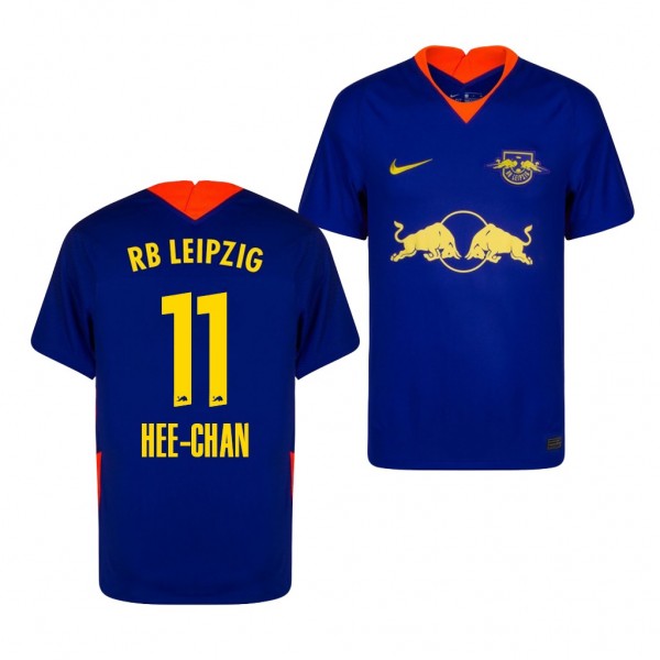 Men's Hwang Hee-Chan RB Leipzig Away Jersey Navy 2020-21 Replica