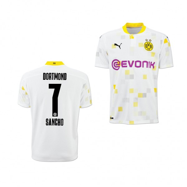 Men's Jadon Sancho Borussia Dortmund Third Jersey White