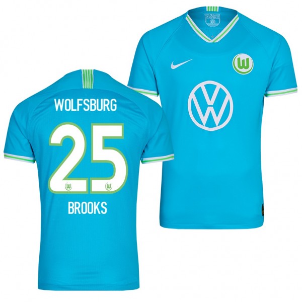Men's VfL Wolfsburg John Brooks Away Jersey 19-20 Blue