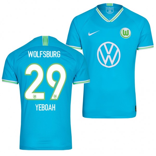 Men's VfL Wolfsburg John Yeboah Away Jersey 19-20 Blue