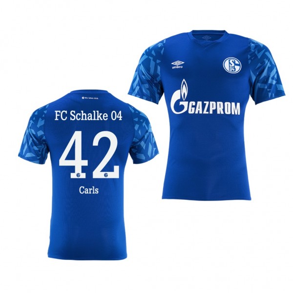 Men's Schalke 04 Jonas Carls 19-20 Home Jersey