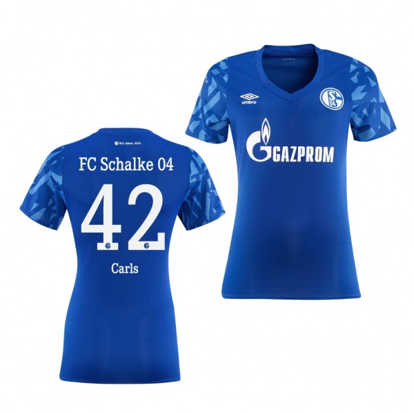 Women's Schalke 04 Jonas Carls 19-20 Home Jersey