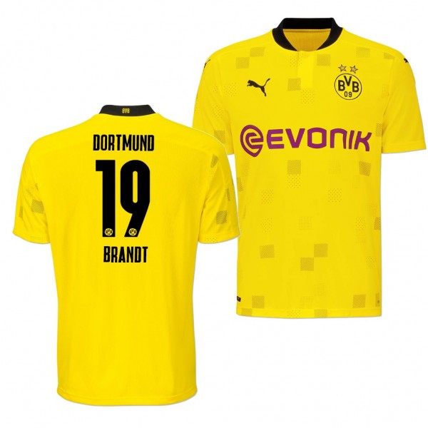Men's Julian Brandt Borussia Dortmund BVB CUP Jersey Yellow