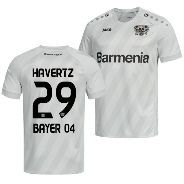 Men's Bayer Leverkusen Kai Havertz Jersey Third 19-20 White