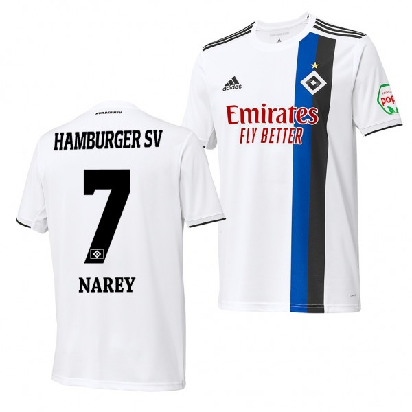 Men's Khaled Narey Hamburger SV Home Jersey 19-20