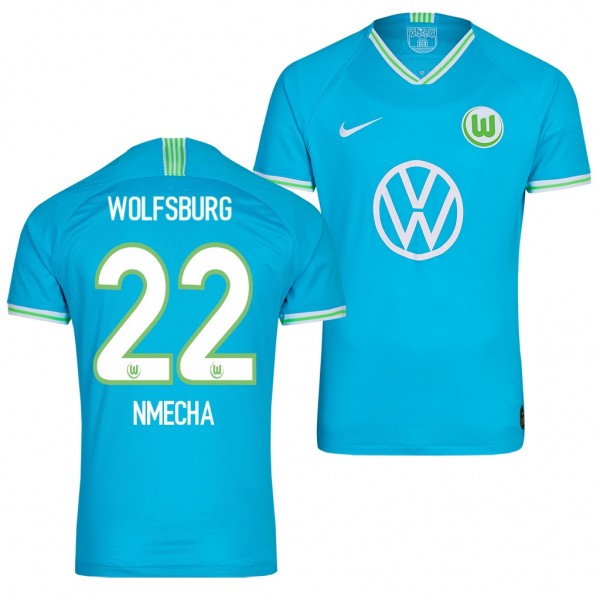 Men's VfL Wolfsburg Lukas Nmecha Away Jersey 19-20 Blue