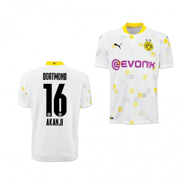 Men's Manuel Akanji Borussia Dortmund Third Jersey White