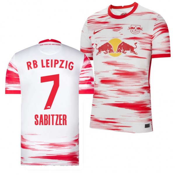 Men's Marcel Sabitzer RB Leipzig 2021-22 Home Jersey Red Replica